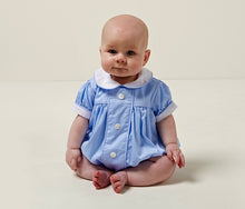 Load image into Gallery viewer, Soft Pleated Romper Blue
