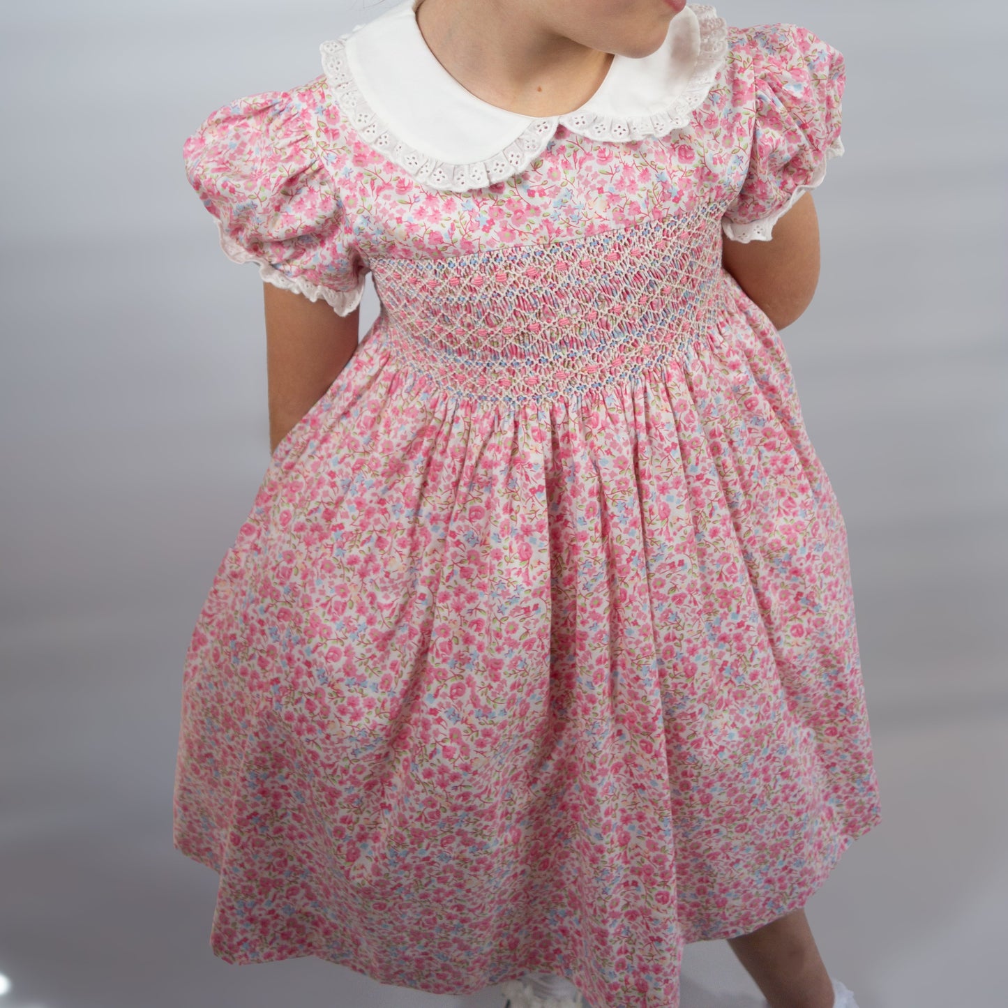Hand smocked Petal dress