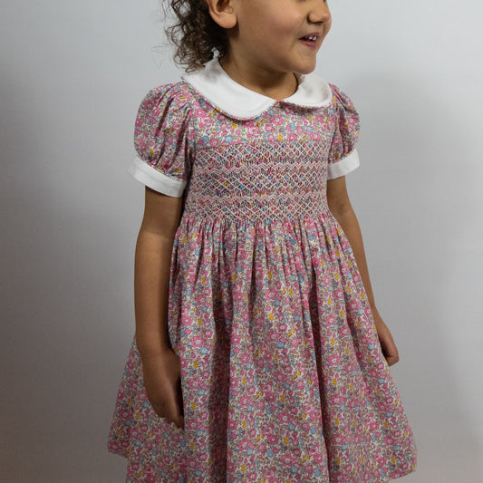 Hand smocked Flora dress