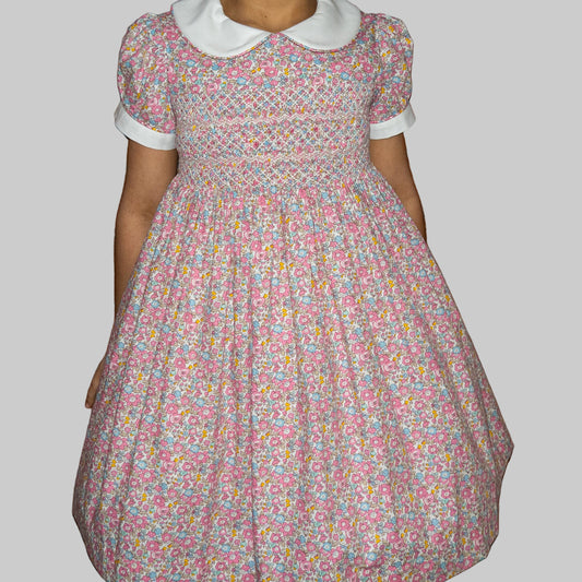 Hand smocked Flora dress