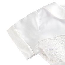 Load image into Gallery viewer, White satin hand smocked set
