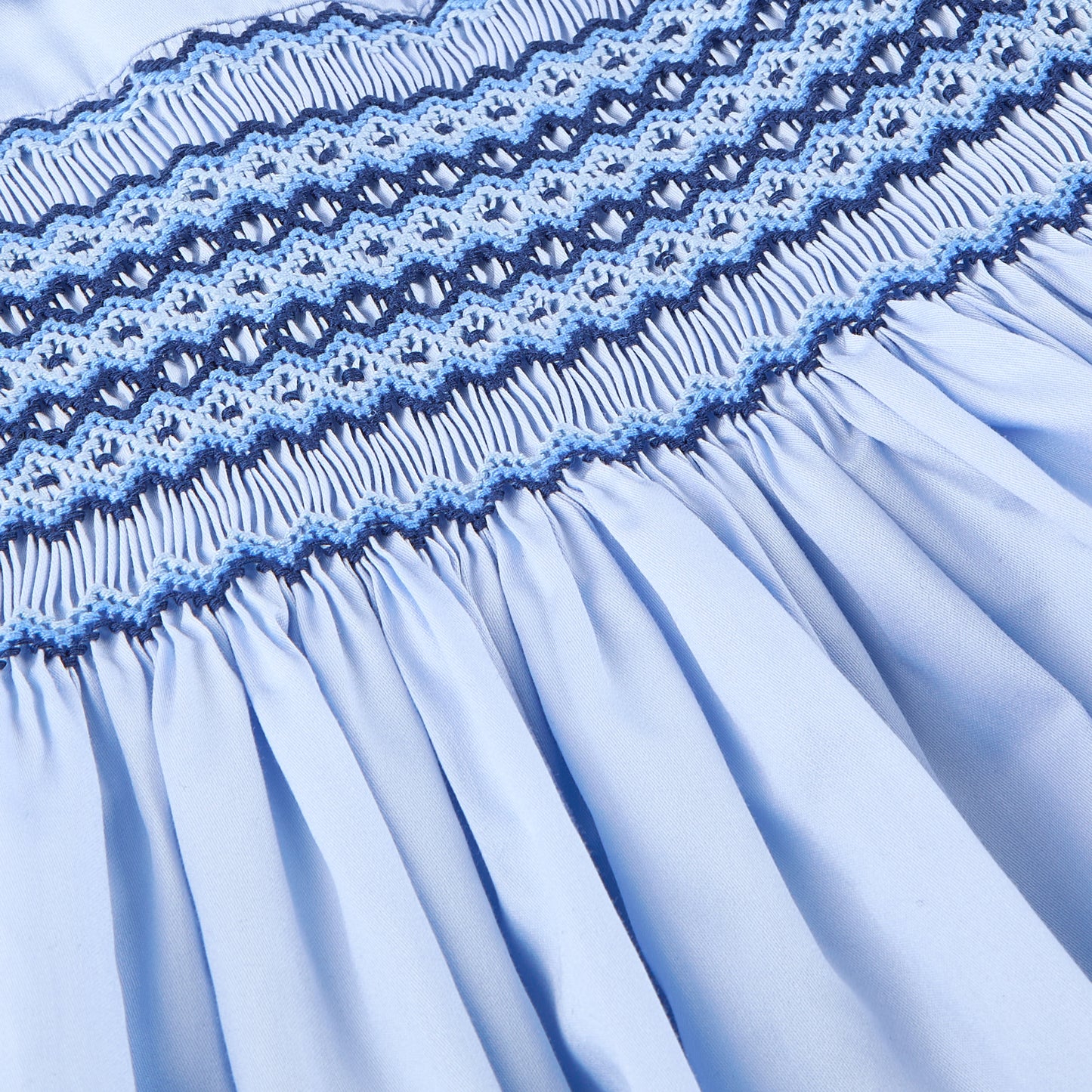 Hand smocked TANYA Blue dress ONE LEFT