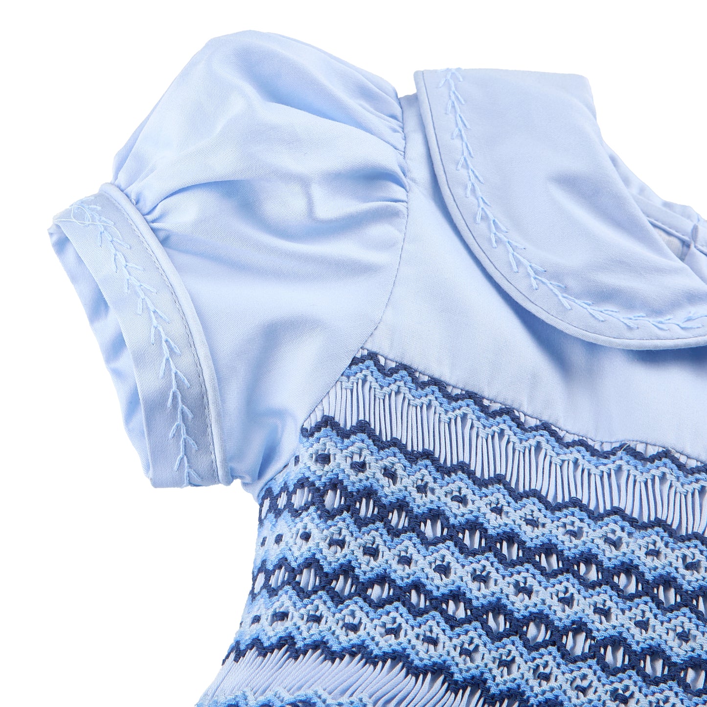Hand smocked TANYA Blue dress ONE LEFT