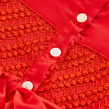 Load image into Gallery viewer, Hand smocked CLAIRE dress royal red
