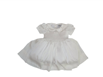 Hand smocked white ROSAURA dress