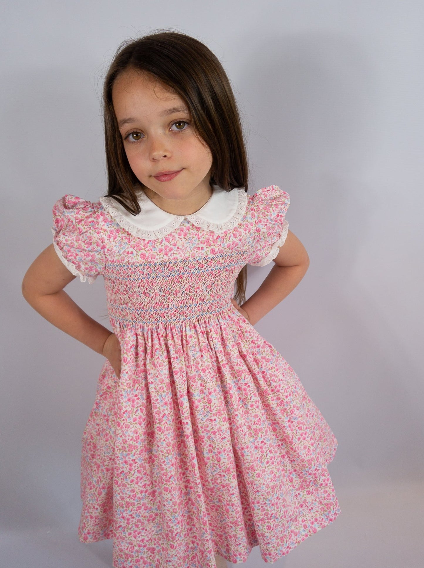 Hand smocked Petal dress