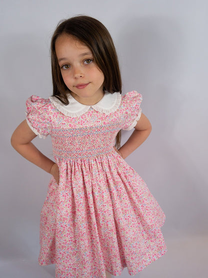 Hand smocked Petal dress