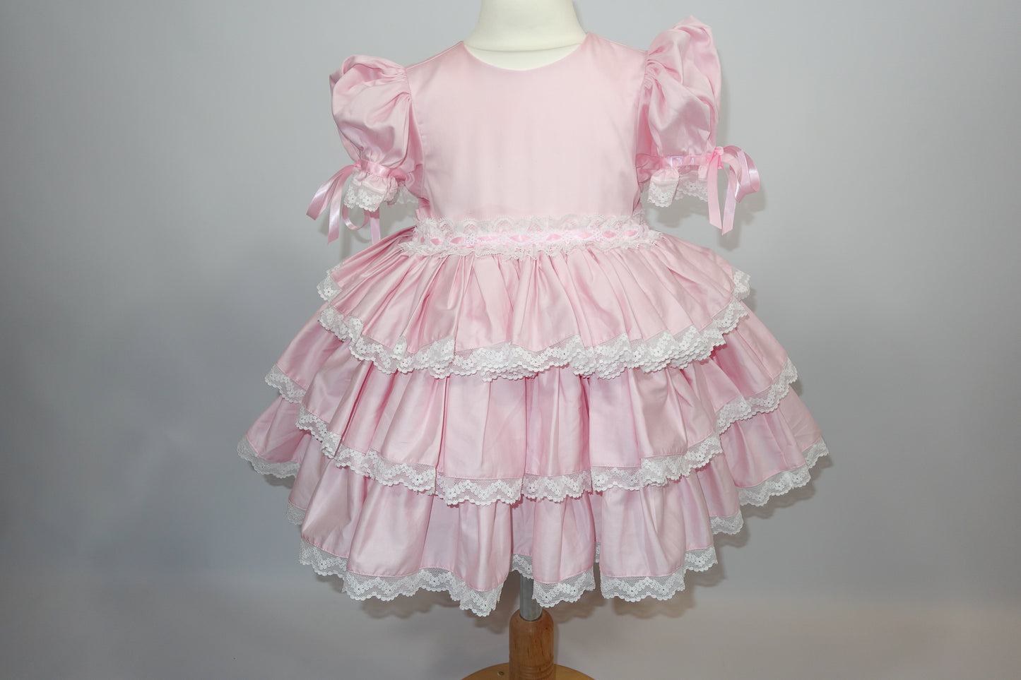 Pink lace Layered Puffball Dress