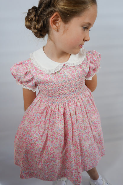 Hand smocked Petal dress
