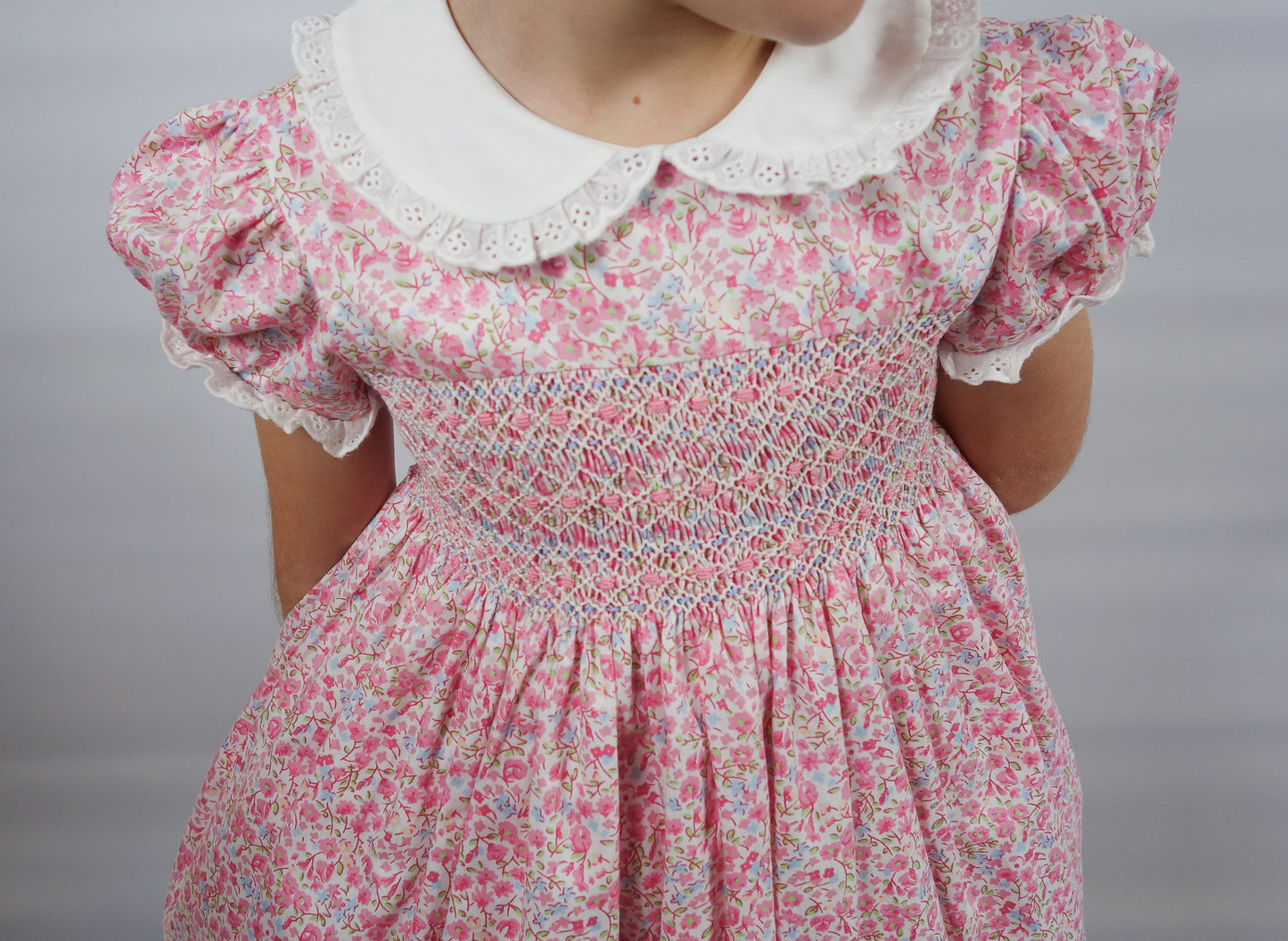 Hand smocked Petal dress