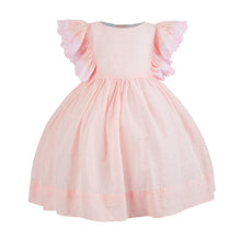 Load image into Gallery viewer, Peach Plumeti Frill Dress
