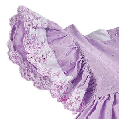 Lilac Plumeti Frill Dress