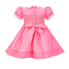 Load image into Gallery viewer, Hand smocked  CHRISTINA dress in fuchsia pink
