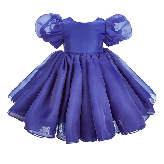 Sapphire blue tulle volume dress