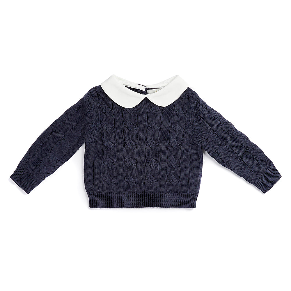 Organic Knitted Set Navy