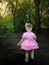 Load image into Gallery viewer, Littlemissc pink floral double layered puffball dress with bloomers
