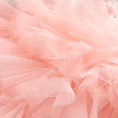 Layered tulle occasion dress pink