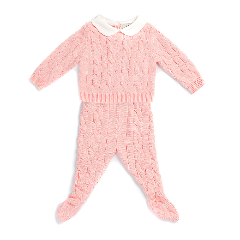 Organic Knitted Set Pink