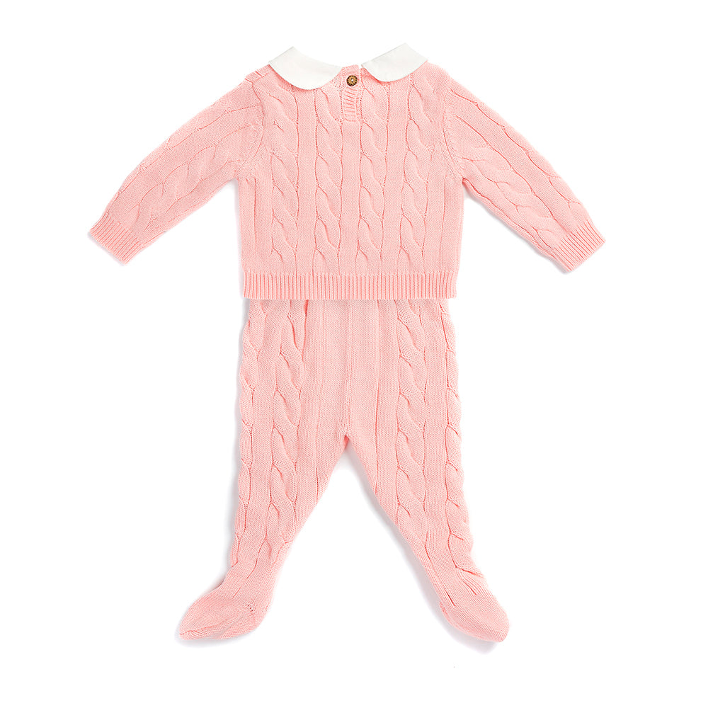 Organic Knitted Set Pink