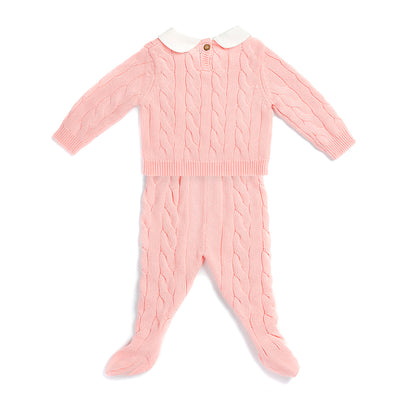 Organic Knitted Set Pink