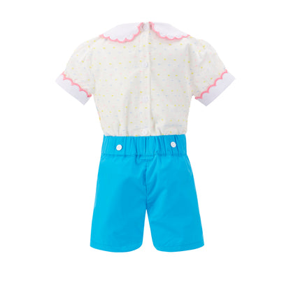 Boy's Hand Smocked Rainbow Set