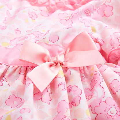 Littlemissc pink floral double layered puffball dress with bloomers