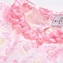 Load image into Gallery viewer, Pink Floral double layered puffball dress with bloomers
