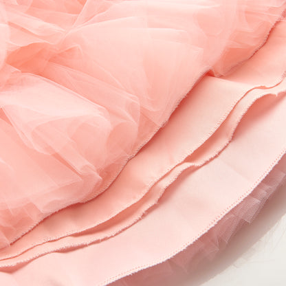 Layered tulle occasion dress pink