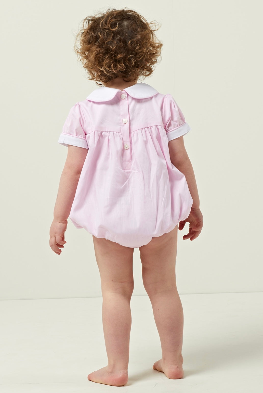 Soft Pleated Romper Pink