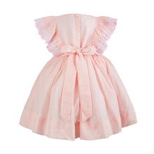 Load image into Gallery viewer, Peach Plumeti Frill Dress
