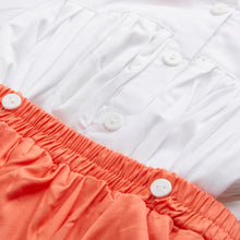 Load image into Gallery viewer, Peaches and cream smocked romper
