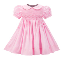 Load image into Gallery viewer, Hand smocked Aria dress pink
