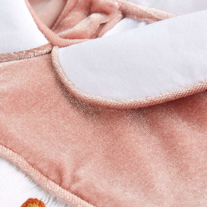 Hand smocked babygrow blush pink