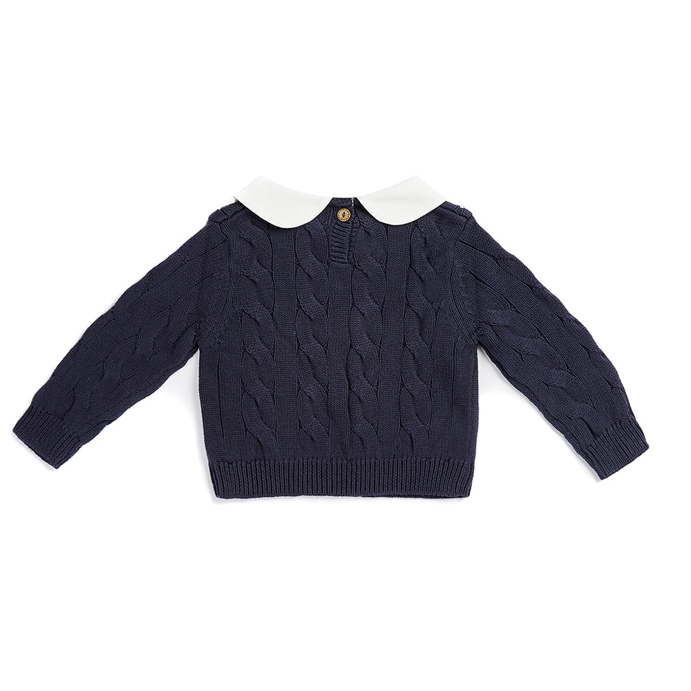 Organic Knitted Set Navy