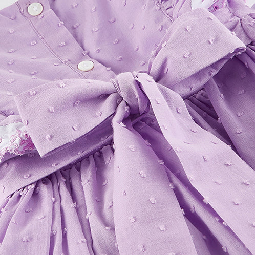 Lilac Plumeti Frill Dress
